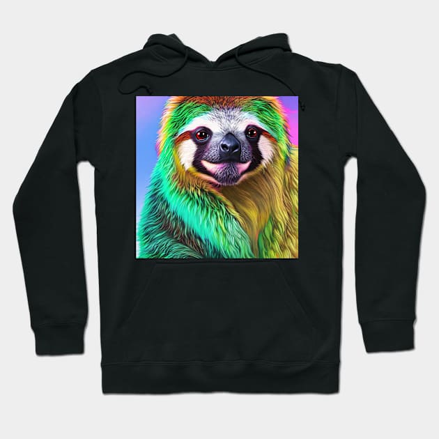 Rainbow Sloth T-Shirt: Colorful and Cute Shirts for Sloth Lovers Hoodie by PreDope